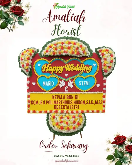 Papan Bunga Pernikahan Kembahang Baru